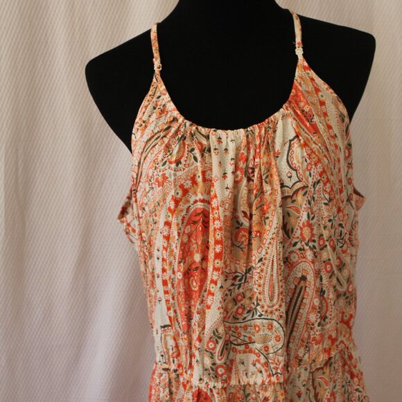 Old Navy Women’s Maxi Long Paisley Summer Sun Dress Size Large NWT's - Picture 6 of 16